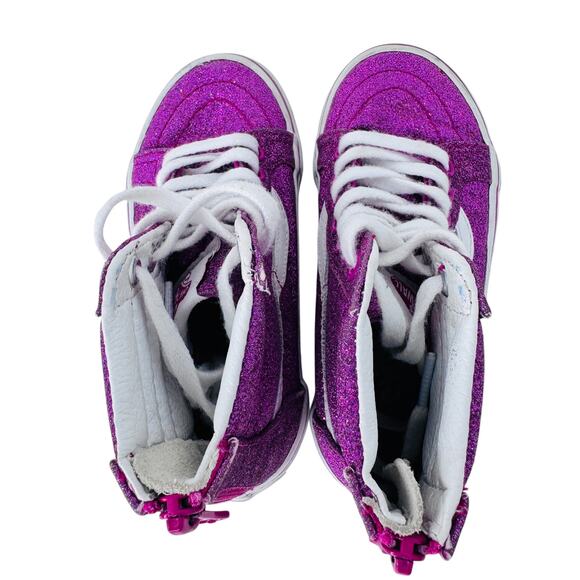 Vans Kids Sparkly Purple High-Top Boots - Picture 5 of 9